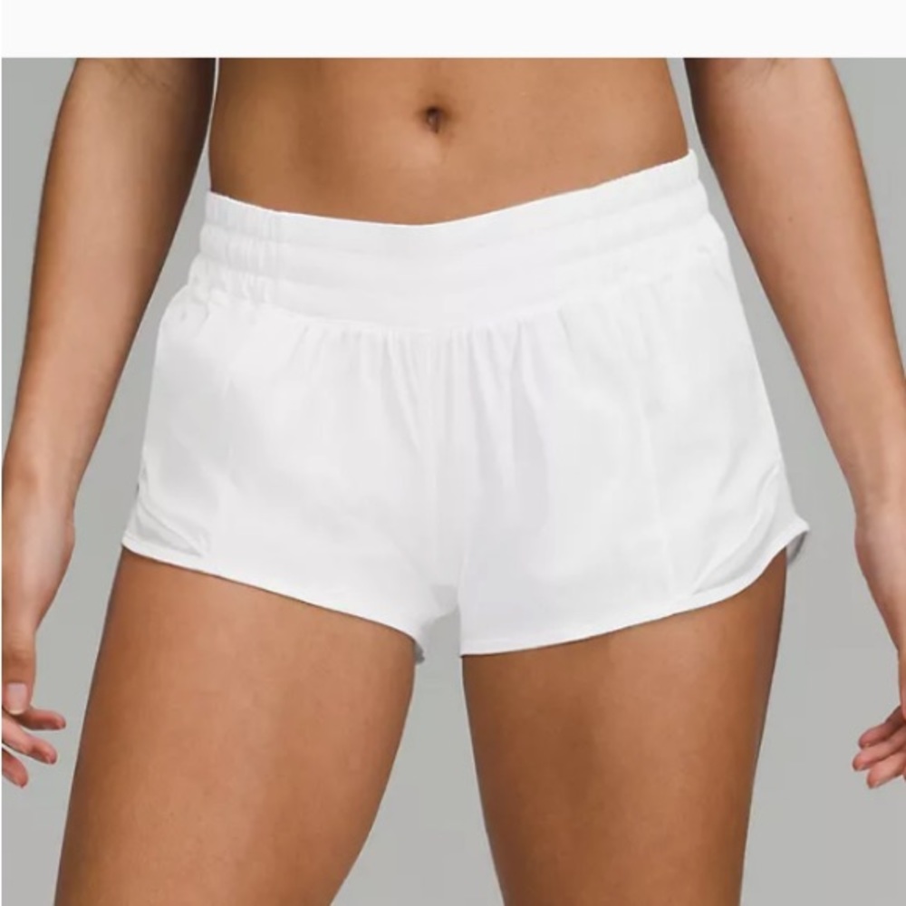 White Lululemon Shorts Size 10.